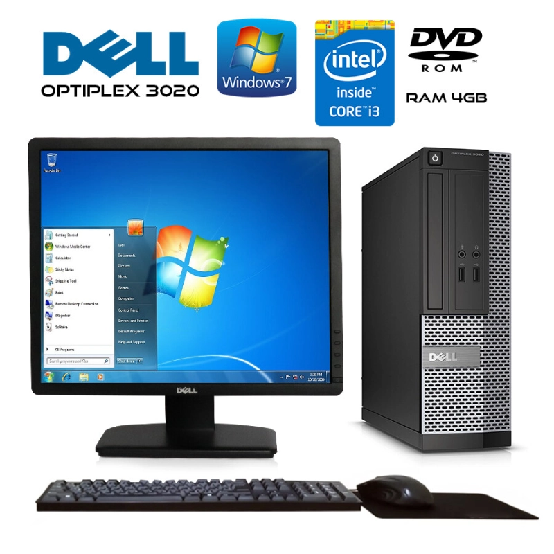 ภาพหน้าปกสินค้าคอมพิวเตอร์มือสอง Dell Optiplex 3020 core i3 แรม 4GB คอมตั้งโต๊ะ คอมพิวเตอร์ pc ซีพียูคอม มีการรับประกันเครื่อง จอ LCD CPU computer คอมราคาถูก Neon