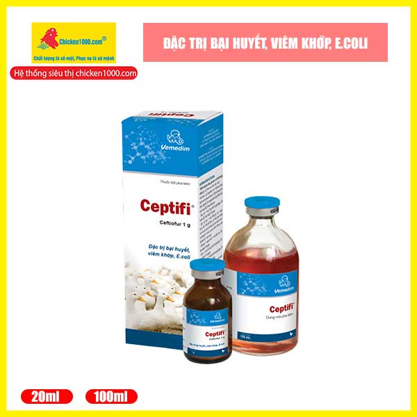 Thuốc thú y ceptifi đặc trị bại huyết gà, vịt