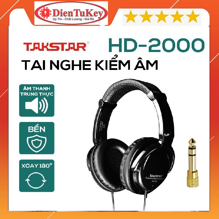 Tai nghe kiểm âm takstar hd2000, bảo hành 12 tháng