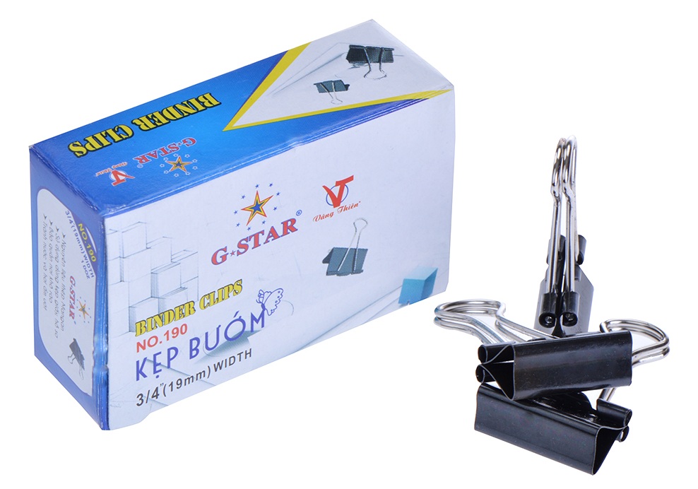 Hộp 12 cái kẹp bướm kẹp bướm g-star 19mm