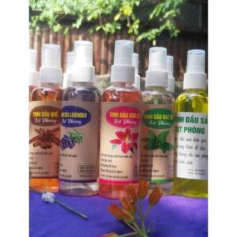 Tinh Dầu Xịt Phòng 100ml : Sả , Oải Hương, Quế,  Bạc Hà