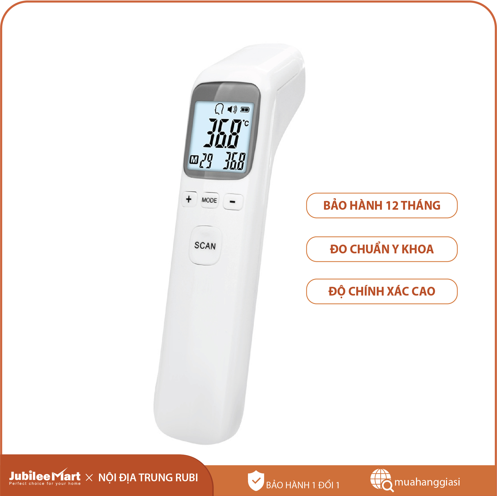 Nhiệt Kế Hồng Ngoại Đo Trán, Đo Tai Cho Trẻ, Nhiệt kế điện tử đa năng đo nhiệt độ phòng, thân nhiệt, nhiệt độ nước tắm và nước pha sữa cho bé. bảo hành 24 tháng