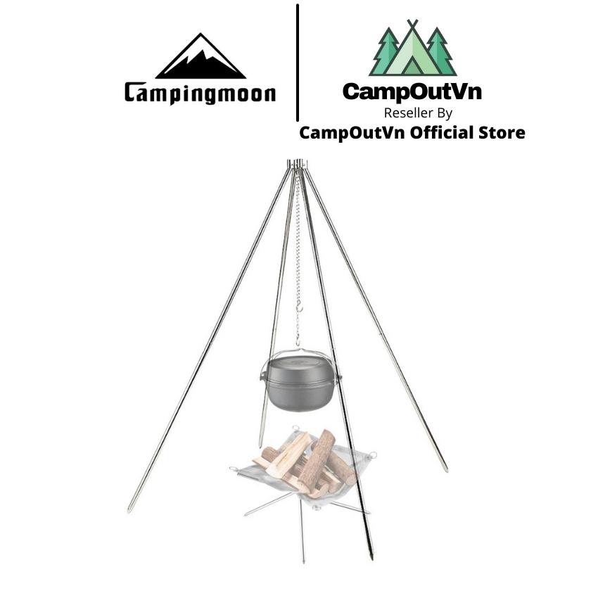 Campingmoon đồ cắm trại campingmoon campoutvn kiềng treo nồi 4 chân du lịch cắm trại campout A086