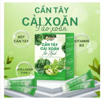 Cần tây cải xoăn táo xanh. HSD 2026