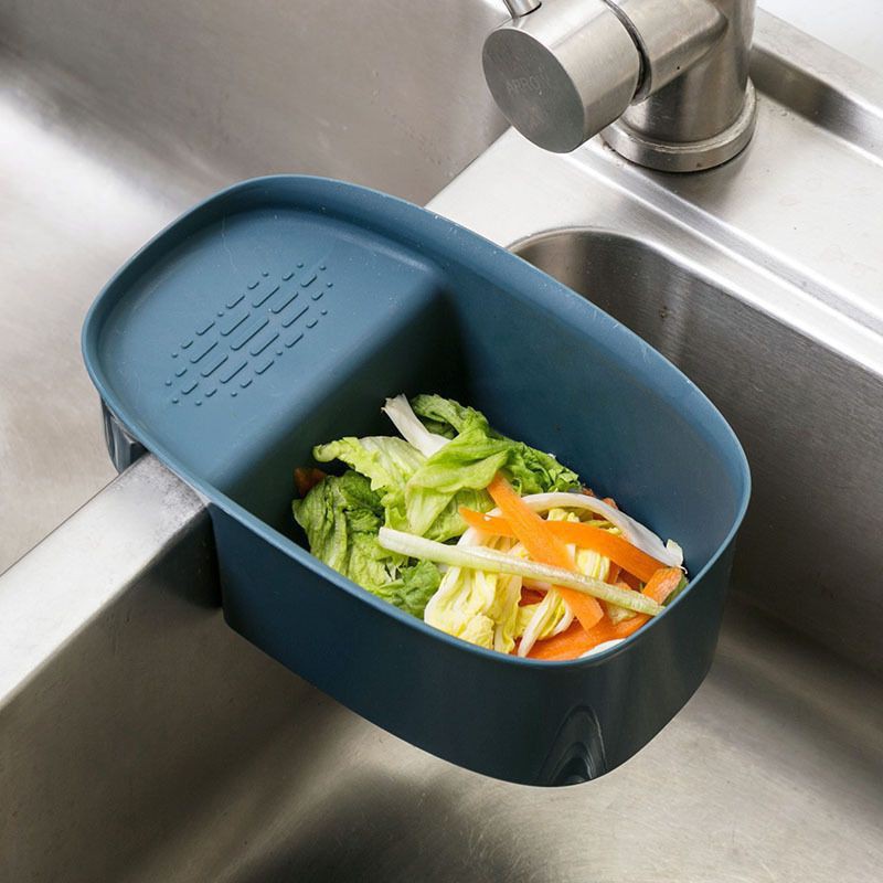 [ Khung nhựa chắc chắn ] - Khay nhựa lọc rác bồn rửa chén, rổ kẹp lọc rác