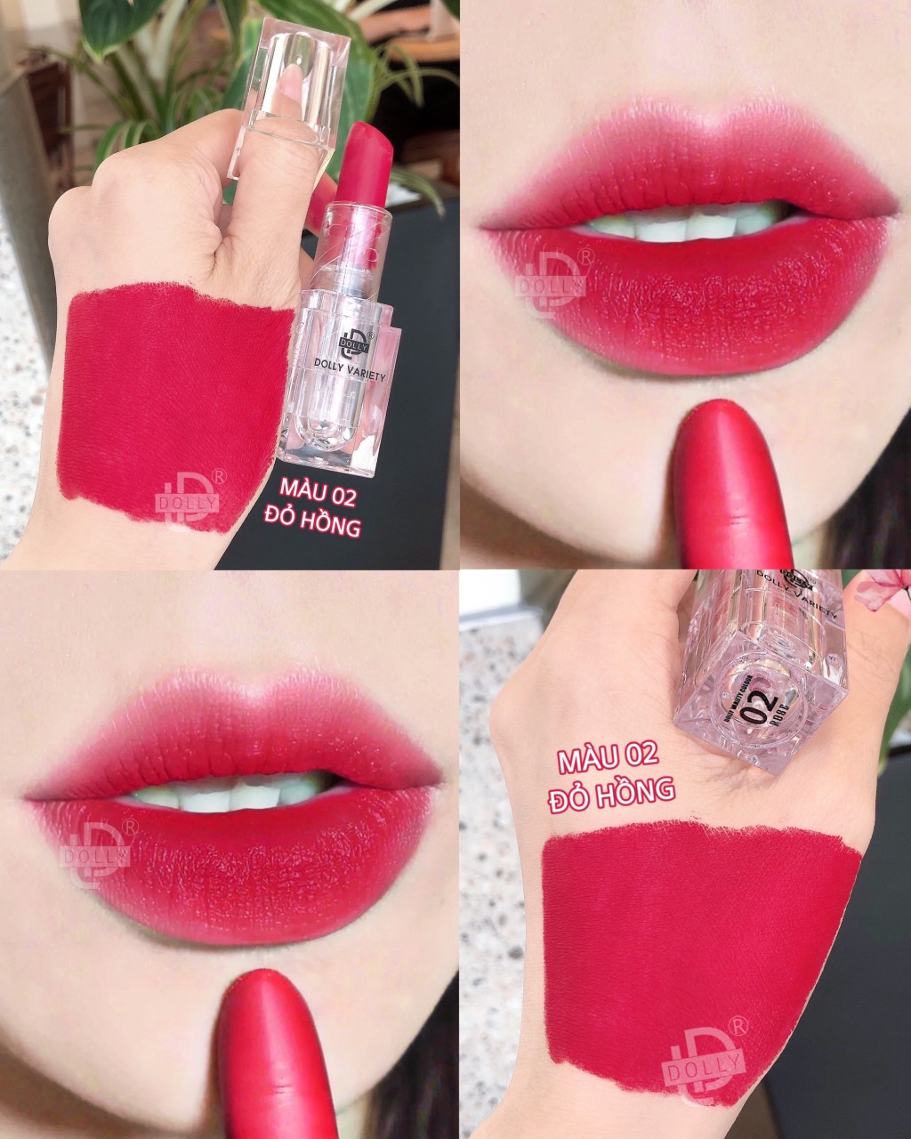 Son thỏi lì siêu mịn môi dolly variety