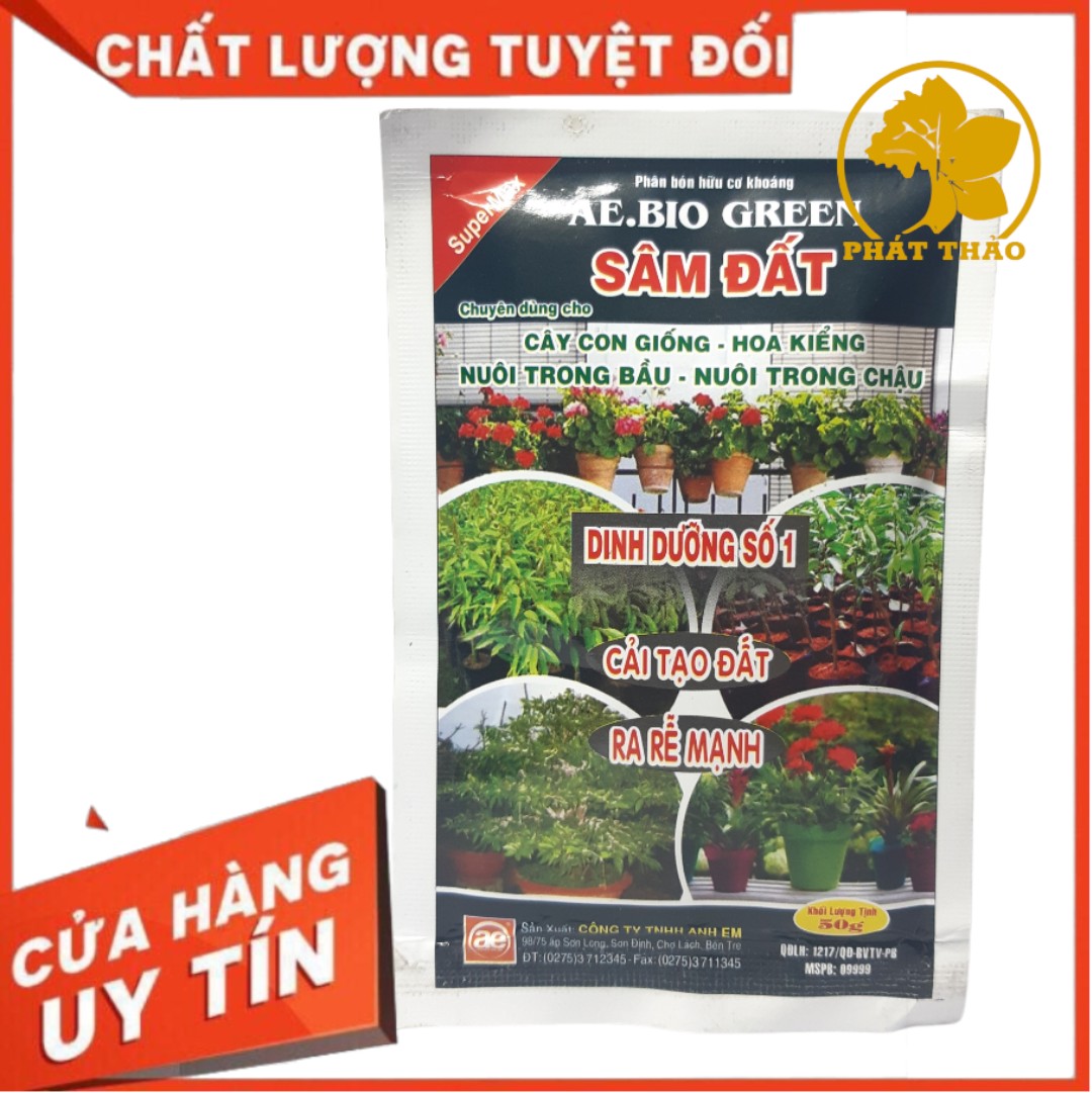Phân bón hữu cơ khoáng Sâm Đất Ra rễ Cực Mạnh 50gr