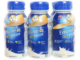 Lốc 6 Chai Sữa Bột Pha Sẵn Ensure Gold Vigor Vani 237ml