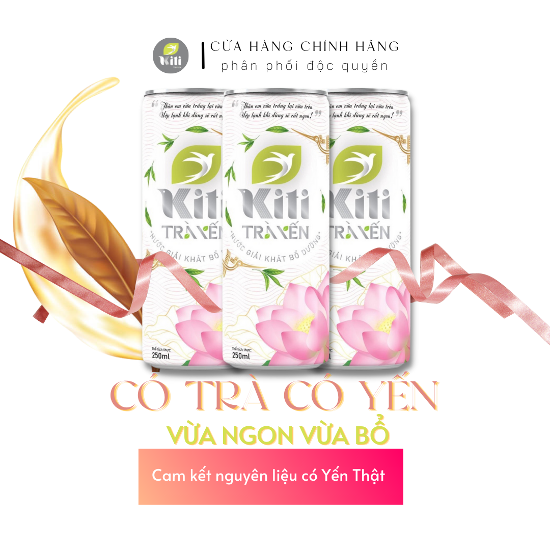 [Chính Hãng] Set 3 lon TRÀ YẾN KITI (250ml/lon),Trà ôlong kết hợp yến sào hạt chia từ thiên nhiên vừa ngon vừa bổ giúp cải thiện sức khỏe, thanh mát giải khát tức thì