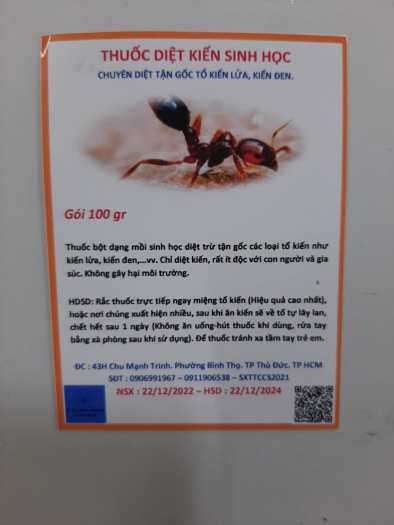 [HCM] BỘT SINH HỌC CHUYÊN DỤNG TRỪ TỔ KIẾN LỬA, KIẾN ĐEN..VV..TẶNG KHẨU TRANG và GĂNG TAY NILON CHO MỖI ĐƠN HÀNG