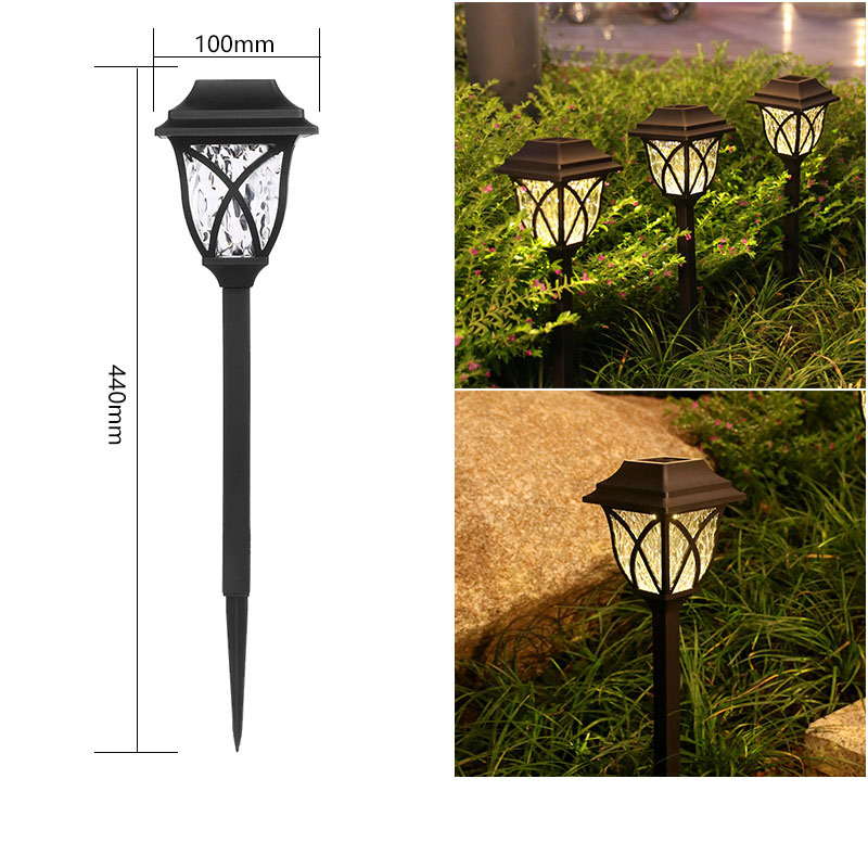 2 PCS Solar Lamp Outdoor LED Retro Solar Powered Garden Lights Home Waterproof Park Lawn Path Landscape Lighting Decorative