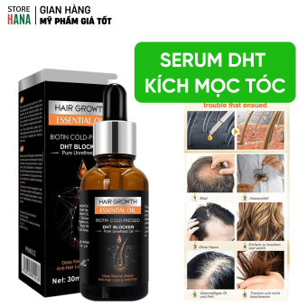 Serum mọc tóc DHT công nghệ Mỹ - Serum DHT kích tóc mọc tóc đen dày, bóng khỏe, giảm gãy rụng 30ml