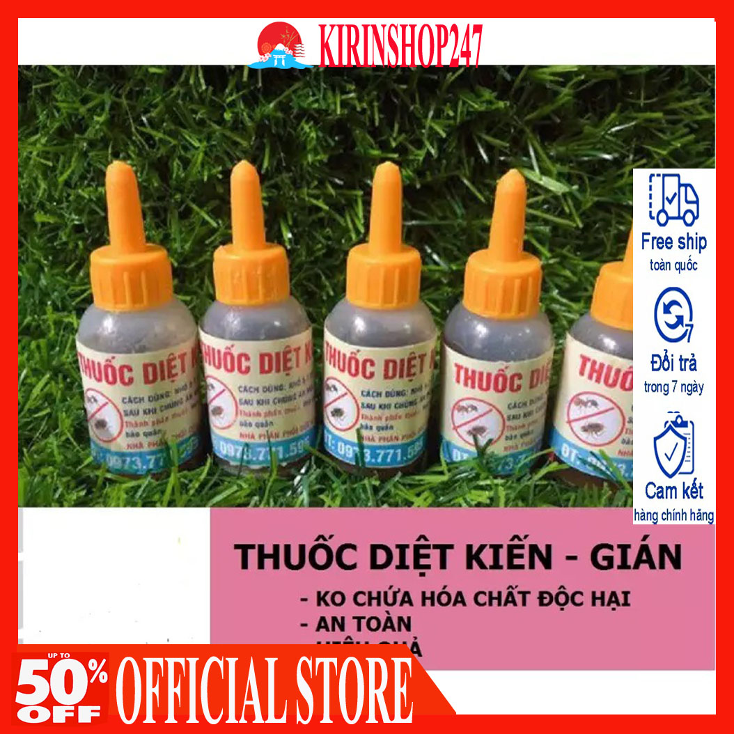 Combo 5 lọ thuốc diệt kiến gián côn trùng sinh học an toàn hiệu quả