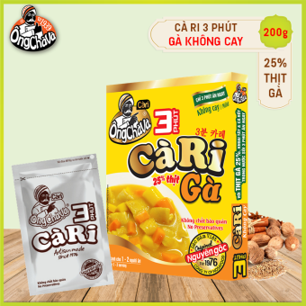 CÀ RI GÀ (KHÔNG CAY) ÔNG CHÀ VÀ ĂN LIỀN - HÂM NÓNG TRONG 3 PHÚT - PHẦN ĂN HOÀN CHỈNH (CÓ THỊT THẬT) DÀNH CHO 1-2 NGƯỜI