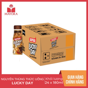 DATE T8/2024] CÀ PHÊ SỮA KOPIKO LUCKY DAY (LỐC 6 CHAI X 4