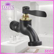 Lotus Baths Black Stainless Faucet: Sleek Single Handle Sink Tap
