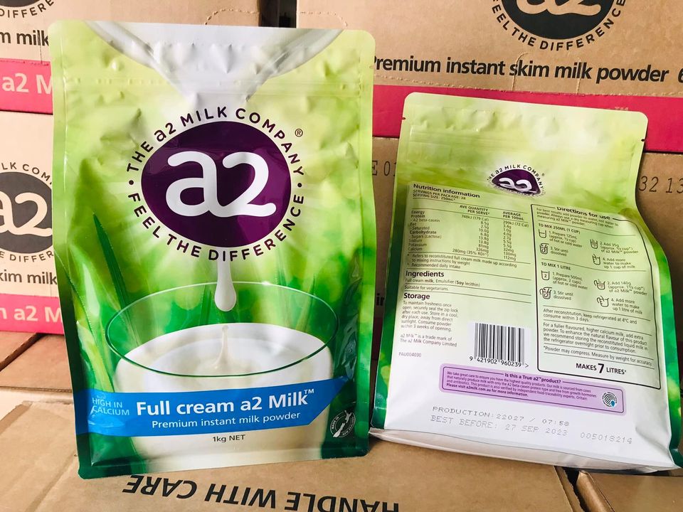 Sữa bột tách béo nguyên kem A2 Úc 1kg