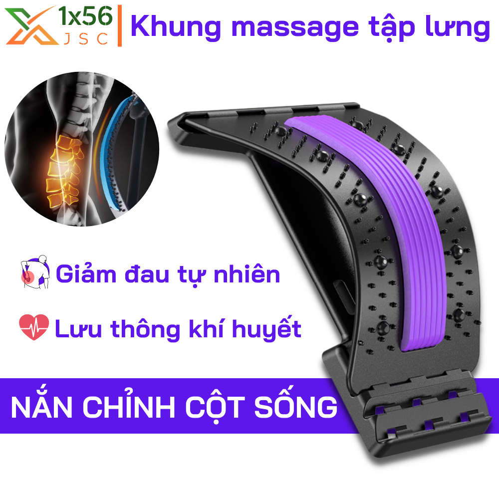 Khung massage lưng nắn chỉnh cột sống lưng - Dụng cụ mát xa giảm đau mỏi cổ vai gáy - Khung nắn chỉnh cột sống, hỗ trợ tập lưng