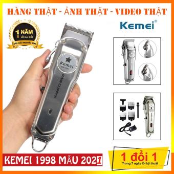 Tông đơ cắt tóc Kemei KM-1998 chuyên dùng cho salon tiệm tóc, dùng cắt tóc gia đình cắt tóc người lớn- trẻ em nguyên khối- màn hình LED