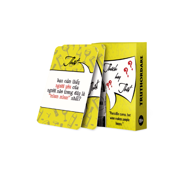 Bộ bài Drinking Game Thách hay Thật “Truth or Dare” gắn kết tình bạn bùng nổ cuộc vui ăn nhậu Thẻ Bài BoardGame