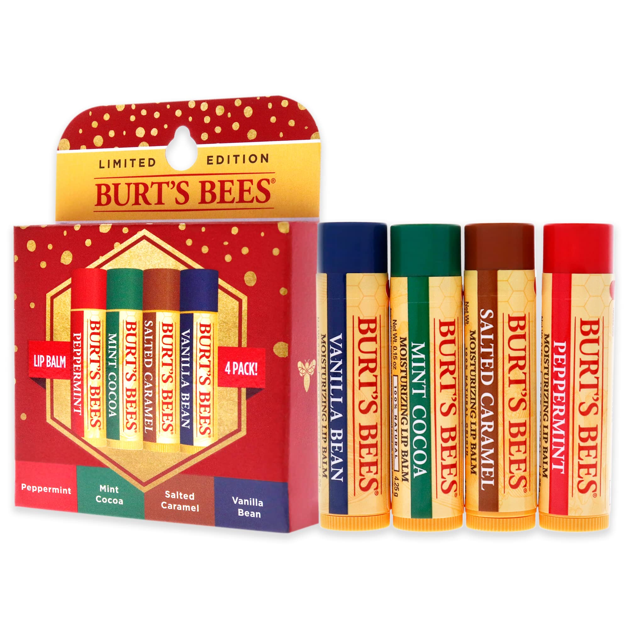 Set dưỡng môi burt's bees - limited edition - 4 pieces x 4.25g
