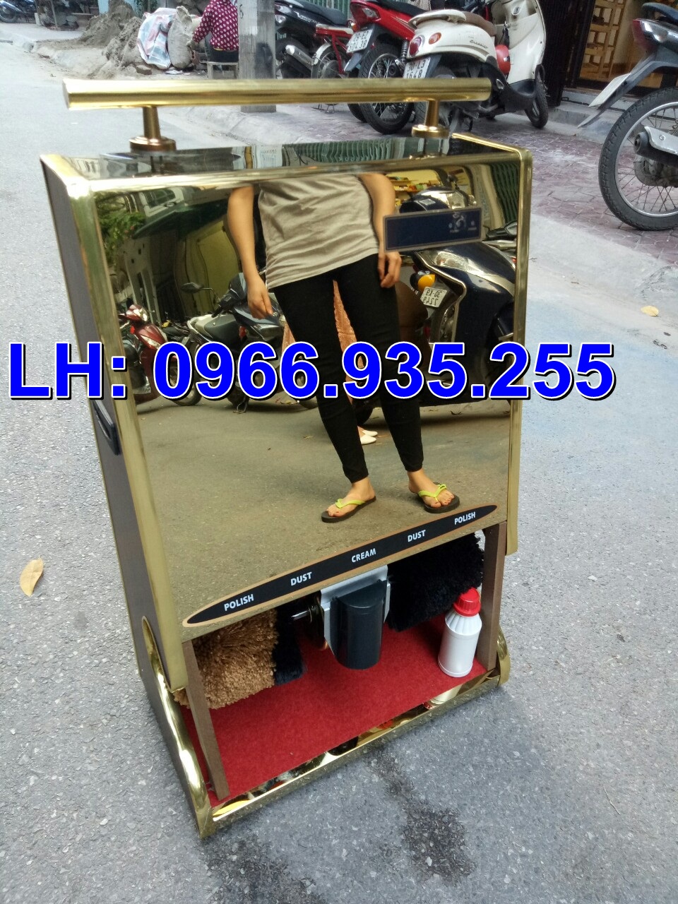 Máy đánh giày siêu cảm ứng, tự động chạy khi đưa giày vào, đánh bóng mọi bề mặt giày