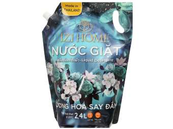 Nước giặt IZI HOME hương hoa say đắm túi 2.4 lít