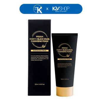 Sữa rửa mặt tạo bọt ốc sên PEKAH Rebirth Black Cleansing Foam