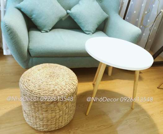 Ghế đôn ngồi đa năng đan lục bình trang trí decor