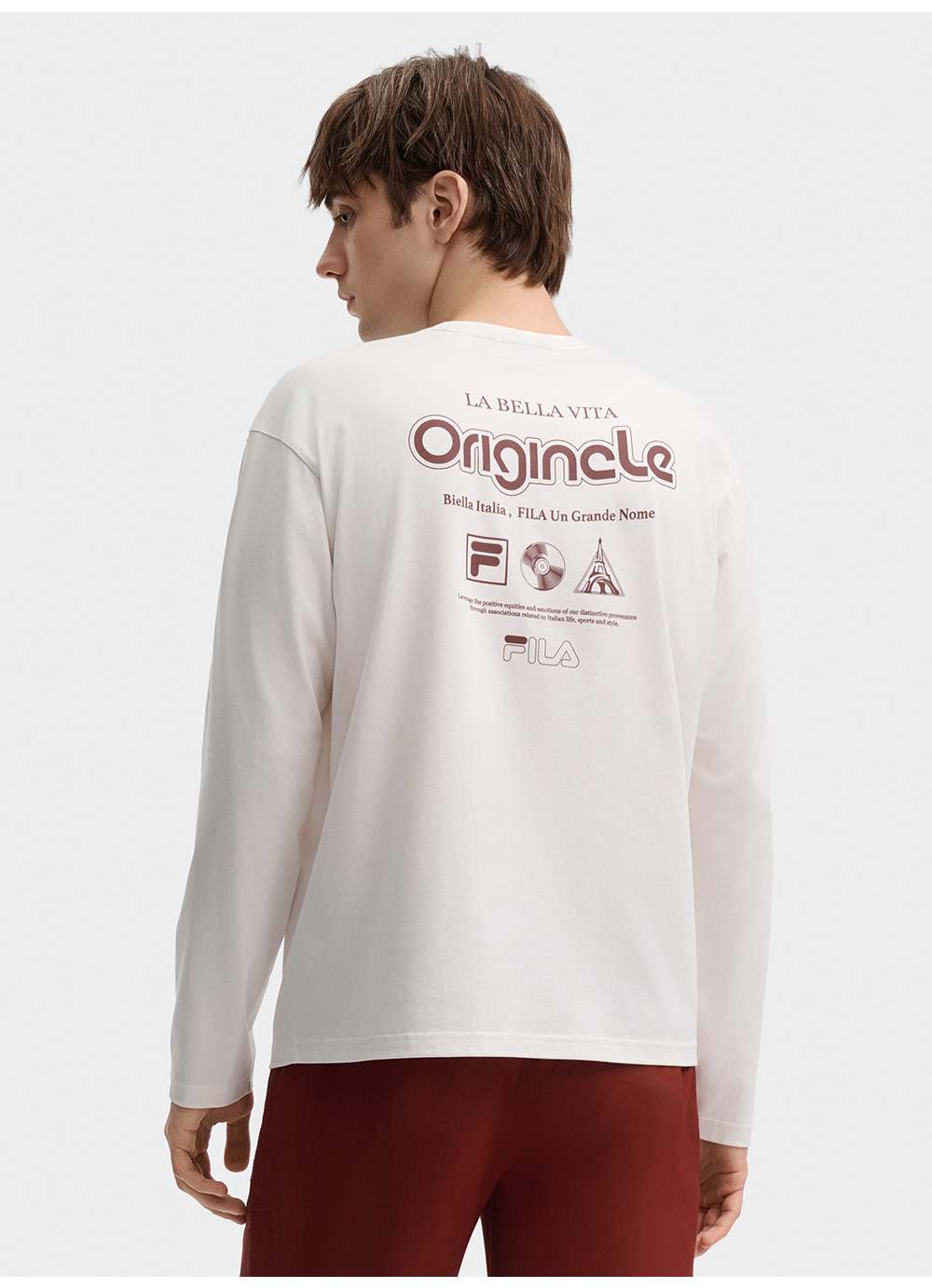 No.794 FILA 階段デザインの優雅なゲームシャツ☆モーヴ☆XL☆