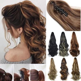 Tóc Giả Đuôi Ngựa Kẹp Tóc Xoăn Dài Tóc Nối Tóc Giả Tổng Hợp Màu Vàng Nâu Đen Cho Nữ