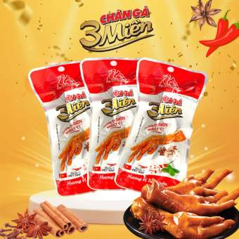 Chân gà cay 3 Miền chân 35g-đồ ăn vặt chân gà cay vị tứ xuyên tườn thơm ăn liền