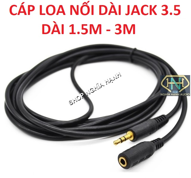 Cáp loa nối dài jack 3.5 dài 1.5m 3m 5m