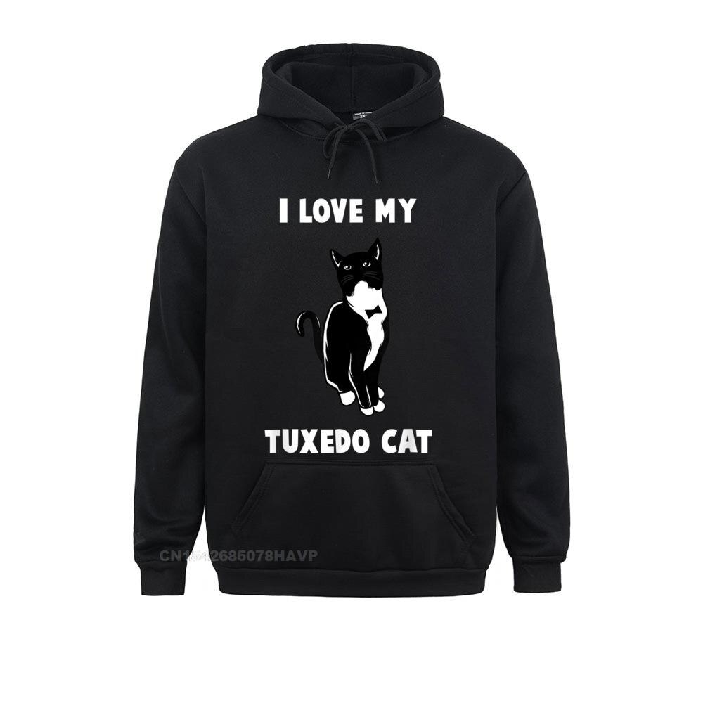 I Love My Tuxedo Cat T Shirt Cat Lover T Shirt__A11117 Sweatshirts for Men Long Sleeve Hoodies Fashionable Summer/Fall Hoods Cool I Love My Tuxedo Cat T Shirt Cat Lover T Shirt__A11117black