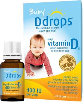 Vitamin D3 Drops - Baby DDrops bổ xung vitamin D cho bé 90 giọt