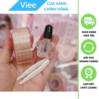 Set 300 Cặp Dán Mí Lưới Cuộn Trái Tim Dream Kiss Tặng Kèm Keo Dán & Nhíp Siêu Tiện Dụng