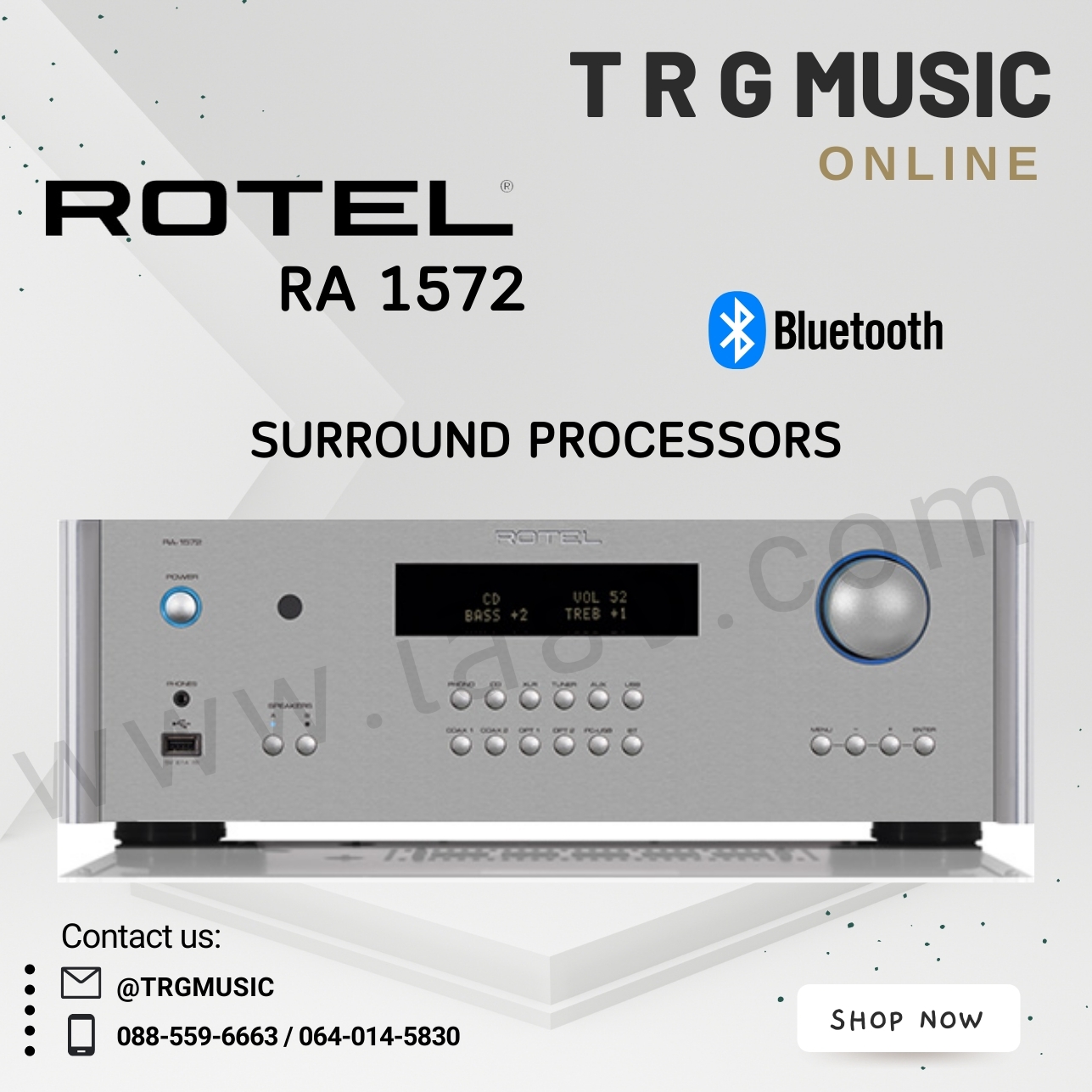 ROTEL RA 1572 SURROUND PROCESSORS (สินค้าใหม่แกะกล่อง รับประกันศูนย์ไทย) ราคา 66,600 บาท*ส่งฟรี