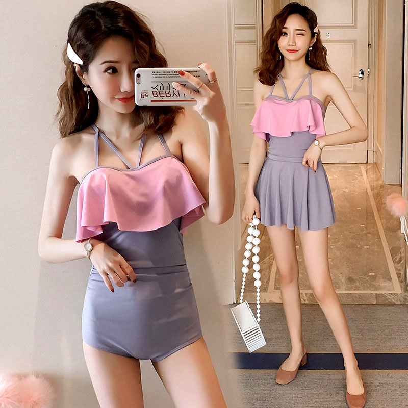 Đồ Bơi Nữ Bikini 1 Mảnh Kín Đáo ĐI Biển Đẹp (Kèm Váy T010)