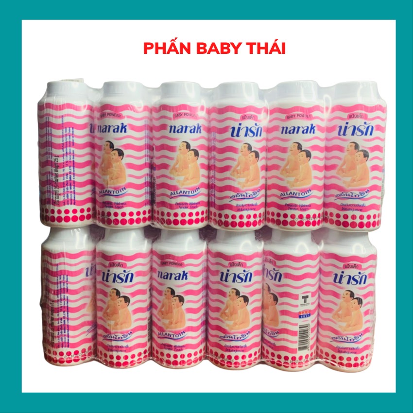 Phấn Rôm Thơm Baby Em Bé Narak Thái 25g hương hoa dùng trước khi wax