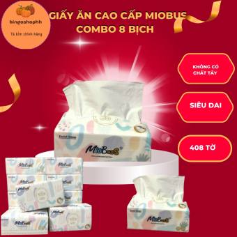 Khăn giấy khô, giấy ăn Miobus cao cấp gói siêu dai siêu tiết kiệm, không bị mủn và an toàn cho da