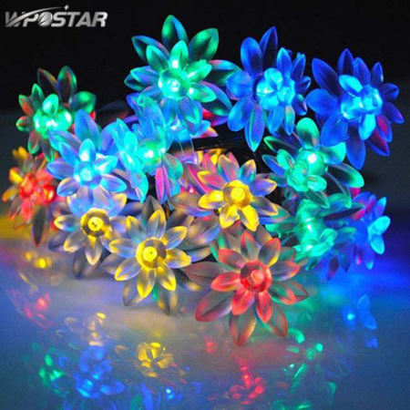 20/40/50leds Lotus Flowers String Light Christmas lights Indoor Home Party Decor