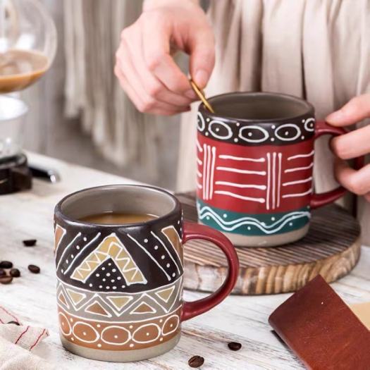 Cốc gốm cao cấp họa tiết Viking. Nét đẹp của gốm - trái tim người làm