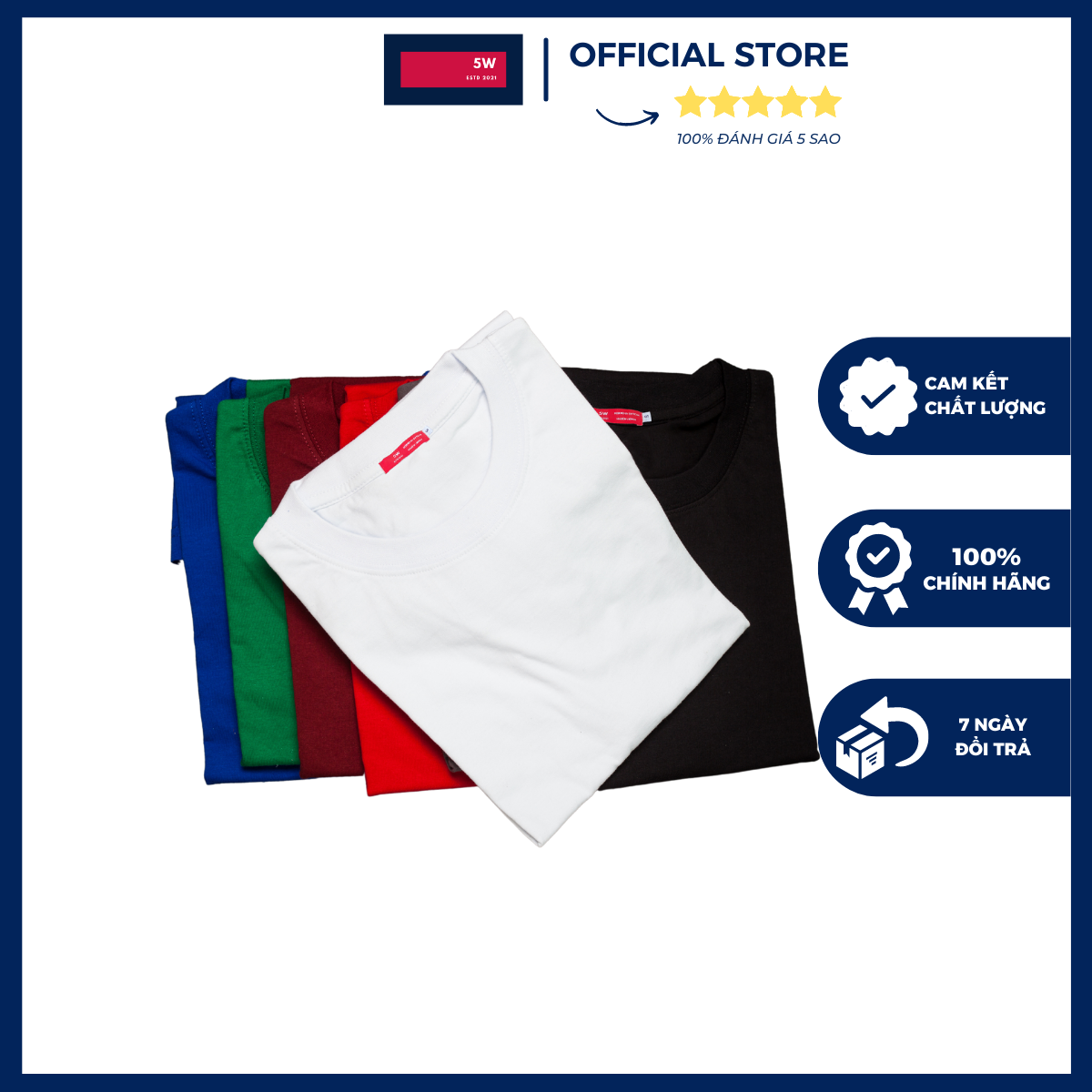 Áo thun nam nữ rộng phông trơn style Unisex tay lỡ 5W Basic Tee oversize 8 màu kèm vớ gấu xinh - AT02