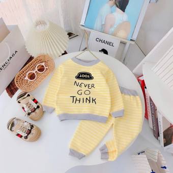 )-Combo 3 bộ nỉ bông ấm cho trẻ em- 3 bộ 3 màu họa tiết rất đẹp- nỉ bông kẻ sọc cho trẻ em(6-25kg)