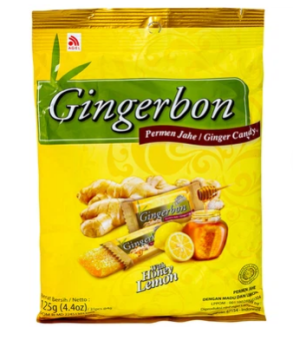Kẹo Gừng Dẻo Hương Chanh Mật Ong Gingerbon Ginger Candy With Honey Lemon (Gói 125g)