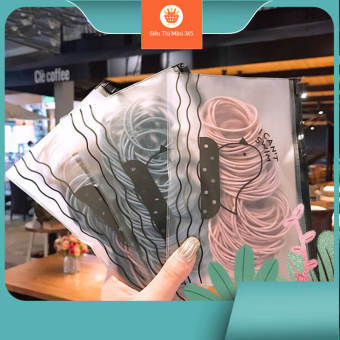 100 Dây Cột Tóc Hàn Quốc Kèm Túi Zip