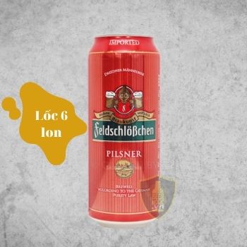 Bia pháo đài pilsner feldschlosschen 4.9% lốc 6 lon 500ml , beerholic, bh13-pi