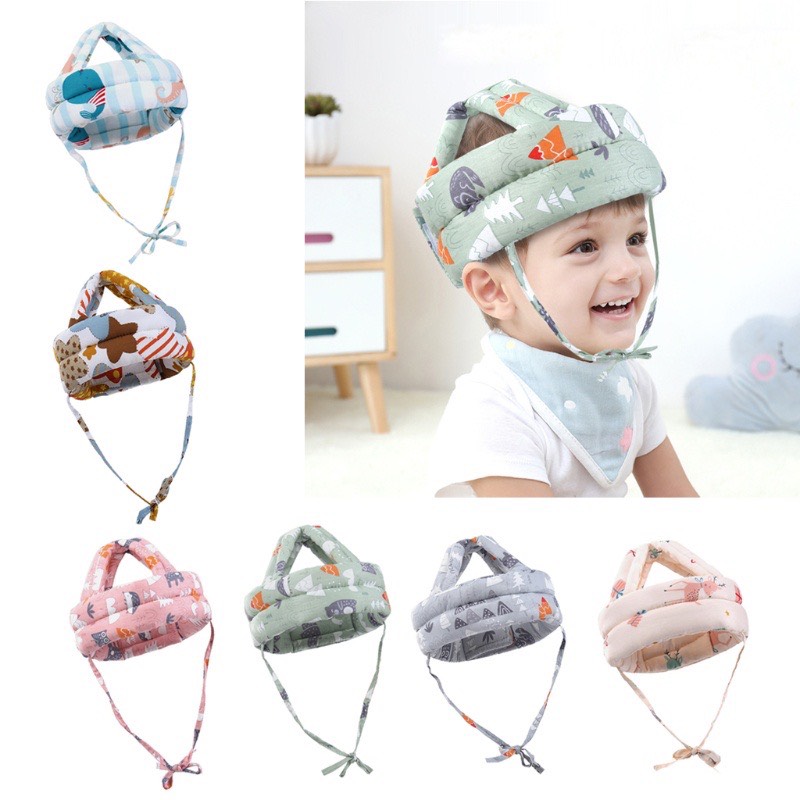 Mũ đỡ bảo vệ đầu cho bé tập bò tập đi bảo về an toàn