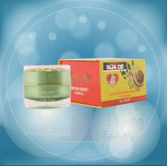 Kem dưỡng trắng da đa năng 12 tác dụng Q10 - Sữa dê 40g (Vàng)