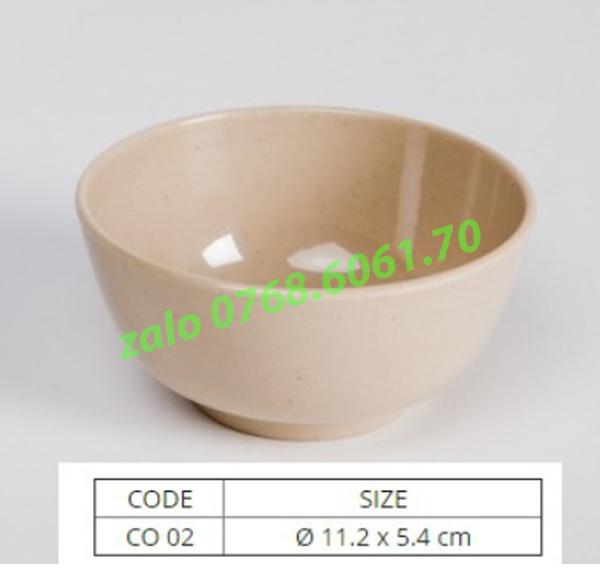 Chén ăn tròn màu kem nhựa cao cấp kích thước 11.2 x 5.4 cm
